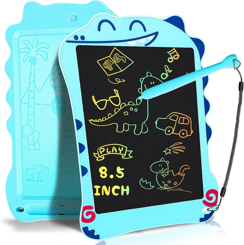 DecuT LCD Writing Tablet Dinosaur Toys for Boys Kids, Colorful Toddler Blue Toys Drawing Board, Educational Children Toy, Doodle Pad for 3 4 5 6 7 8 Year Old Boy Kid Birthday Party Christmas Gifts,8.5inch - Image 1